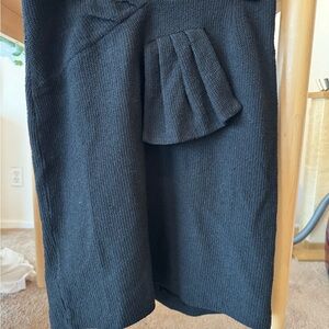 St. John Black Textured Skirt